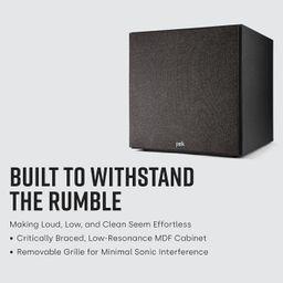 polk audio Polk Monitor XT12 Powered Subwoofer - 12" Dynamic Balanced Woofer & 100W Dolby Atmos & DTS:X Compatible (Black) image 5