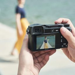Sony Alpha ILCE 6100 24.2 MP Mirrorless Digital SLR Camera Body only | APS-C Sensor | Fast Auto Focus, Real-time Eye AF, Real-time Tracking | 4K Vlogging Camera - Black image 5