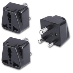 USA to India Universal Travel Adapter, USA, UK,Canada to India Converter Plug, Travel Adapter, Type D Universal Socket, World Adapter Black image 2