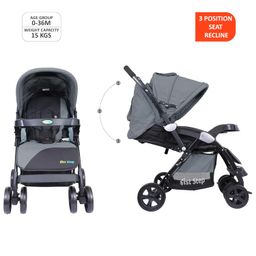 1st Step Grande Pro Stroller with 5 Point Safety Harness and Reversible Handlebar (Grey) image 2