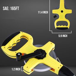 GION Distance Measurer Tape, Retractable Measuring Tape Tool With Winding Handle & Steel End Hook (1Pcs) (50 Meter) image 2