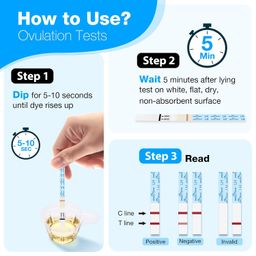 Easy@Home Ovulation Test Strips For Women, 10 Pack Fertility Tests, Ovulation Predictor Kit, Powered by Premom Ovulation Predictor iOS and Android App image 4