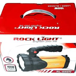 Rock Light 100W Laser With Blinkar And Waterproof Long Range With 3000-Meter Power-Zoom With Sos Function Led Kisan Torch (Gold, Silver, Pack of 1, Plastic) image 2