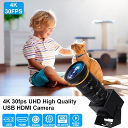 MMlove 4K UHD 30FPS Webcam, 10x Optical Zoom, Manual Focus Zoom, USB/HDMI Dual Output, 5-50mm Lens, 3840x2160 Resolution, PC Streaming, Conference/Classes, Raspberry Pi image 2