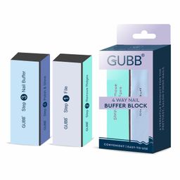 GUBB 4-Way Nail Buffer, Shiner, and Filer Set - Multicolour - Professional Nail Care Kit for Salon-Quality Results - Includes 4 Different Nail Buffing and Shaping Surfaces for Smooth, Shiny, and Perfectly Manicured Nails image 1