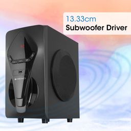 ZEBRONICS BT7591RUCF 5.1 Home Theater Speaker with 5.25" Subwoofer, 95W RMS Powerful Bass, Bluetooth 5.0, Wall Mount, AC-3 Surround Sound, Dual Mic Input, Remote Control & LED Display image 4