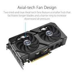 ASUS DUAL NVIDIA Geforce RTX 4060 OC Edition Scheda Grafica 8 GB GDDR6, 128 Bit,Pci_E_X8, Pcie 4.0, HDMI, Displayport, Nero, DUAL-RTX4060-O8G-EVO image 3