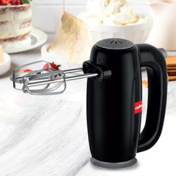 Cello Besto Hand Beater | 5 Variable Speed Controls | Power Full Motor | One Touch & Unbreakable Stand | (300W Powerful Motor With Body, SS Dough Hooks, SS Beater) | Black image 3