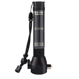 lexso Aluminum 7 Mode Rechargeable Solar LED Torch Light High Power Long Distance with LED Torch Flashlight Use for Car Emergency Tool with Window Breaker, Magnet, Cutter, Compass image 3