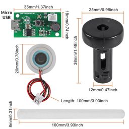 SpiderJuice 1Pc USB Humidifier Module Spray Circuit Board Atomization 5V Plate Atomizer DIY Incubation Experimental Equipment Ultrasonic Mist Fog Fogger Maker Humidifier Disc 108KHz PCB for Home image 3