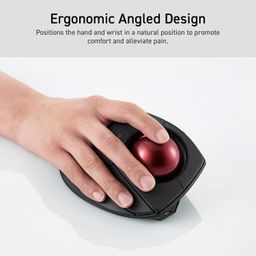 ELECOM Trackball Mouse M-DPT1MRXBK, Wired, Wireless, and Bluetooth, Gaming, High-Performance Ruby Ball, Advanced Responsiveness, 8 Mappable Buttons, Smooth Scrolling, Extra Large, DEFT PRO, Black image 2