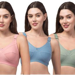 hilorill Trending Full Coverage Non Padded Heavy Bust Women's Wide Strap Daily Use Push Up C Cup Bra Combo image 5