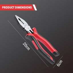 FREEMANS FCP08 Combination Plier with Cellulose Acetate Sleeve for Home DIY & Electrical Applications II Plier for Bending, Holding, Cutting & Pulling etc - 8 Inch image 3