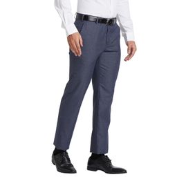 park avenue Men Smart Fit Houndstooth Pattern Poly Viscose Blend Pleatless Formal Trouser image 2