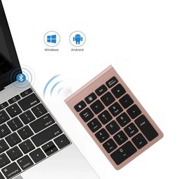 BONKZEBU Number Pad,Comfortable Feel Fast Rebound Speed Mini Keyboard,Wireless Ultra Thin Digital Numeric Keypad, with 5.0 (Rose Gold) image 4