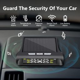 Drofail Car Tyre Pressure Monitoring System Suitable for All Car with 4 Tires Sensors PSI & Temperature Display Alarm Modes Real-Time Pressure & Temperature image 5