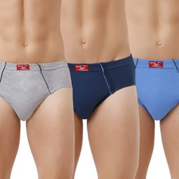 rupa jon Rupa Men's Cotton Regular Solid Briefs (Color & Print May Vary) (Pack of 3) (Obama BRF IE P3 ASST_Assorted_L) image 4