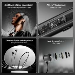 boAt Rockerz 210 ANC Bluetooth in Ear Neckband w/Spatial Audio, 30dB ANC, AI-ENx Technology, 40hrs Playback, EQ Modes, 13 mm Drivers, Dual Pairing & Fast Pair(Onyx Black) image 3