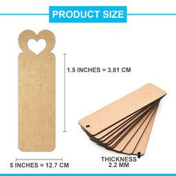 SWAGSTATION MDF Cutouts for Art and Craft with Smooth Surface.MDF Board Suitable for Decoupage,Resin Art,Pyrography,Mandala Art,Bookmark 10 Pcs Mixed Design Shapes image 2