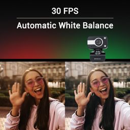 Zebronics Zeb-Crystal Clear Web Camera with 3P Lens,Built-in Microphone,Auto White Balance,Night Vision and Manual Switch for LED (Black) image 4