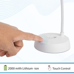 SaleOn USB Rechargeable LED Desk Lamp with Mobile Stand & 6 Month Warranty | Flexible Gooseneck Study Light | 3 Color Modes | Eye Protection | Touch Button Control | Home & Office Use image 4