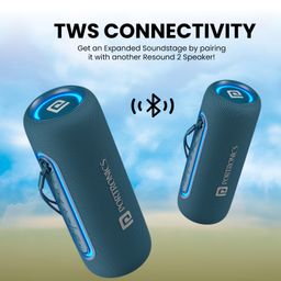 Portronics Resound 2 15W HD Sound Portable Wireless Bluetooth Speaker, in-Built Mic, RGB Lights, TWS Connectivity, Bluetooth v5.3, IPX5 Water Resistant, Type C Charging Port(Blue) image 5