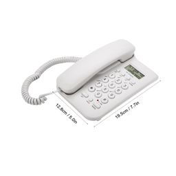Pomya Corded Telephone, Wired Phone Fixed Desktop Landline Telephone with Caller ID No AC Power Required for Home Hotel Office, etc (White) image 3
