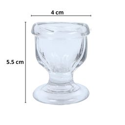 QIMACPLUS Superior,Smooth Edge,Glass Eye Wash Cups With Engineering Design To Fit Eyes For Effective Eye Cleansing,Eye Shaped Rim,Snug Fit- With Storage Container Set Of 1 Pcs(Transparent) image 3