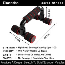 corso sports & fitness CORSO Push Up Bar Stand For Gym & Home Exercise (Multicolor) image 2