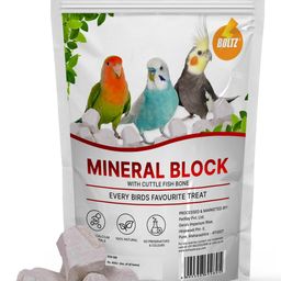 BOLTZ All Life Stages Natural Mineral Block with Cuttlefish Bone Chunks for Birds(250 gm) image 1