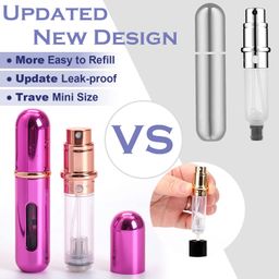 laikme Mini Refillable Travel Atomizer, Portable Perfume Spray Bottle 5ml, Scent Pump Case Fragrance Empty Spray for Traveling and Outgoing (4 Pack) image 4