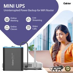 Oakter Mini UPS Basic for WiFi Router Broadband Modem | Supports 12V-2A Routers. Backup Upto 3 Hours | WiFi Router UPS Power Backup During Power Cuts| Current Surge & Deep Discharge Protection image 4