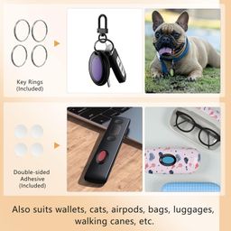 jegoteer Lost Remote Finder With LED Light - 131ft Range Key Locator With 4 Retriever Tags - Making Noise Device for Keys and Remote Controls image 5