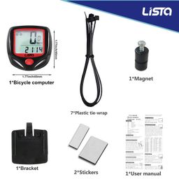 Lista 14 Function Waterproof Bicycle Computer Odometer Speedometer(6 Months warrenty) image 4
