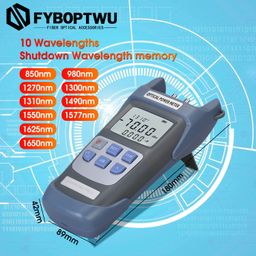 FYBOPTWU - 1pc 3 in 1 Function Fiber Optic Tester Portable Optical Power Meter (FC/SC/ST) & VFL 10km Visual Fault Locator & LED Lighting, OPM & VFL Fiber Optic Tester, Range: (-70) dBm ~ (+10) dBm image 4