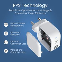 Portronics 45W Adapto 45C Type C SuperFast Charger Adaptor with Type C Cable, Best for Nothing,iPhone,Samsung Galaxy S24/S23/S22/S21/S20 (Ultra/Plus/Fe), Note(All Series), Z Fold/Flip/S/A/F/M Series image 4