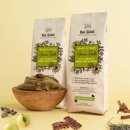 Nat Habit Ready-to-Apply Henna Paste & Curry Sesame NutriMask The Perfect Combo For Frizz Control & Deep Conditioning (Combo Pack Of 4) image 2