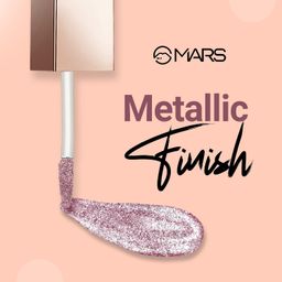 MARS Metallic Liquid Glitter Eyeshadow | Waterproof & Highly Pigmented | Smooth Glide Formula (5.5ml) (09-Pole Star) image 2