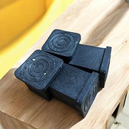 SSF Brand Floor Protector Square Rubber Cap/Bush/Shoes for Furniture Feet Chair Table (Size - 25 x 25mm / 1" x 1" INCH) Pack of 4 image 2