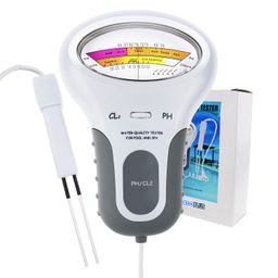 tekcoplus 2 in 1 Water Quality Tester - Dual Scale PH and Chlorine Level CL2 Meter for Swimming Pools, Hydroponics, Spas, Drinking Water Analysis Monitor - PH Chlorine Test Kit image 1