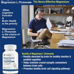 Trexgenics MAGNESIUM L-THREONATE Next Generation Bioavailable Magnesium, Cognitive Function & Brain Health Support (30 Veg. Capsules) (Pack of 1) image 5