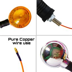 Y Retail Blinker Indicator Assly. Compatible for Yamaha RX-100 / Rx 135 (Front and Rear) (Set of 4) image 2