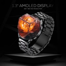 GameSir Active 2 Smart Watch AMOLED Display 1.3" Screen, 360 * 360 Resolution, IP68 Waterproof with Multiple Watch Faces Bluetooth Calling Metal Chain Round Dial Smartwatch for Men & Women (Black) image 2