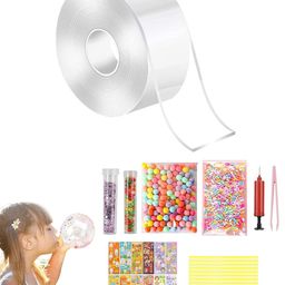 nudfsy Nano Tape, 27 Pcs Nano Tape Set, Nano Tape Kit, Nano Tape Balloon with Pump And Base Material Kit Nanotape Diy Decompression 3m Double-Sided Cream Glue image 1