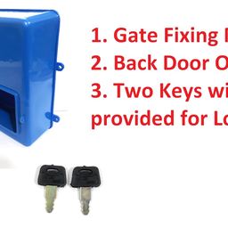 The Game Begins Opening Plastic Door at Back Gate Fixing Type Milk Box for Home and Office with Lock and Key, Blue image 5