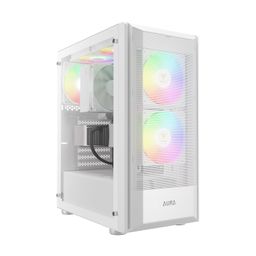 GAMDIAS Aura GC6 White FINE MESH RGB MID-Tower CASE/Gaming Cabinet | 3 Built-in 120mm ARGB Fans,Supports Mini-ITX, Micro-ATX, and ATX,AIO Support Front:360mm / Rear:120mm image 1