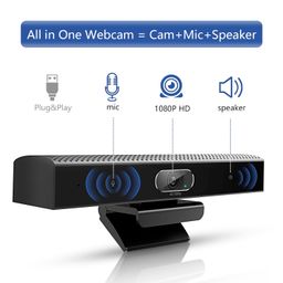 polatab Three-in-one Webcam, HD Webcam with Microphone, Speaker and Audio DSP, USB Computer Camera, 94-Degree Field of View, Plug and Play, for Zoom/Skype/Teams/OBS, Conferencing and Video Calling image 2