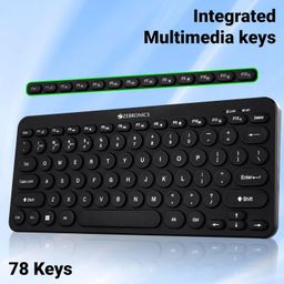 ZEBRONICS K4000MW Wireless Keyboard with 2 Bluetooth & 2.4 GHz Wireless Connection,78 Keys, Integrated Multimedia Keys,Minimalist Design,Compatible with Laptop/Desktop/Tablet/Smartphone image 5