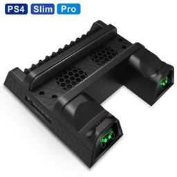 Tobo Controller Charging Dock Station with Cooler Vertical Stand; Dual Controller Charger with LED Indicators and 12 Games Storage TD-376GA image 5