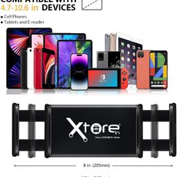 xtore Xtore® Universal Mobile Phone Holder & Tablet Tabletop Holder with 360° Rotation (Black, Pack of 1) image 2